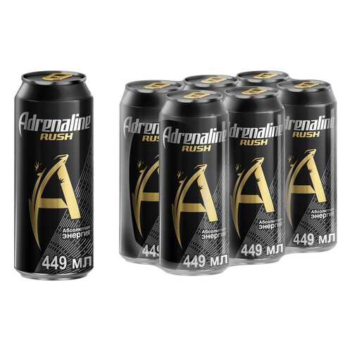 Энергетический напиток Adrenaline rush в упаковке 6*0.449 л в Бристоль