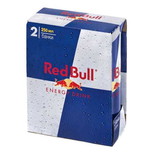 Напиток Red Bull безалкогольный газированный жестяная банка 0.25 л 2 штуки в упаковке в Бристоль