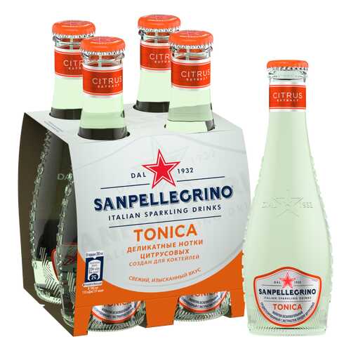 Напиток безалкогольный газированный S.Pellegrino Tonica Citrus, 4 шт по 0,20л в Бристоль