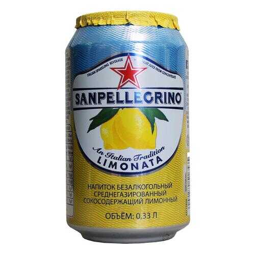 Напиток сокосодержащий San Pellegrino со вкусом лимона, 0,33 л а/б по 6шт в Бристоль