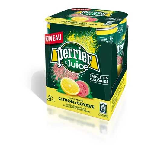 Вода минеральная газированная Perrier со вкусом лимон-гуава 4 шт по 0.25 л в Бристоль
